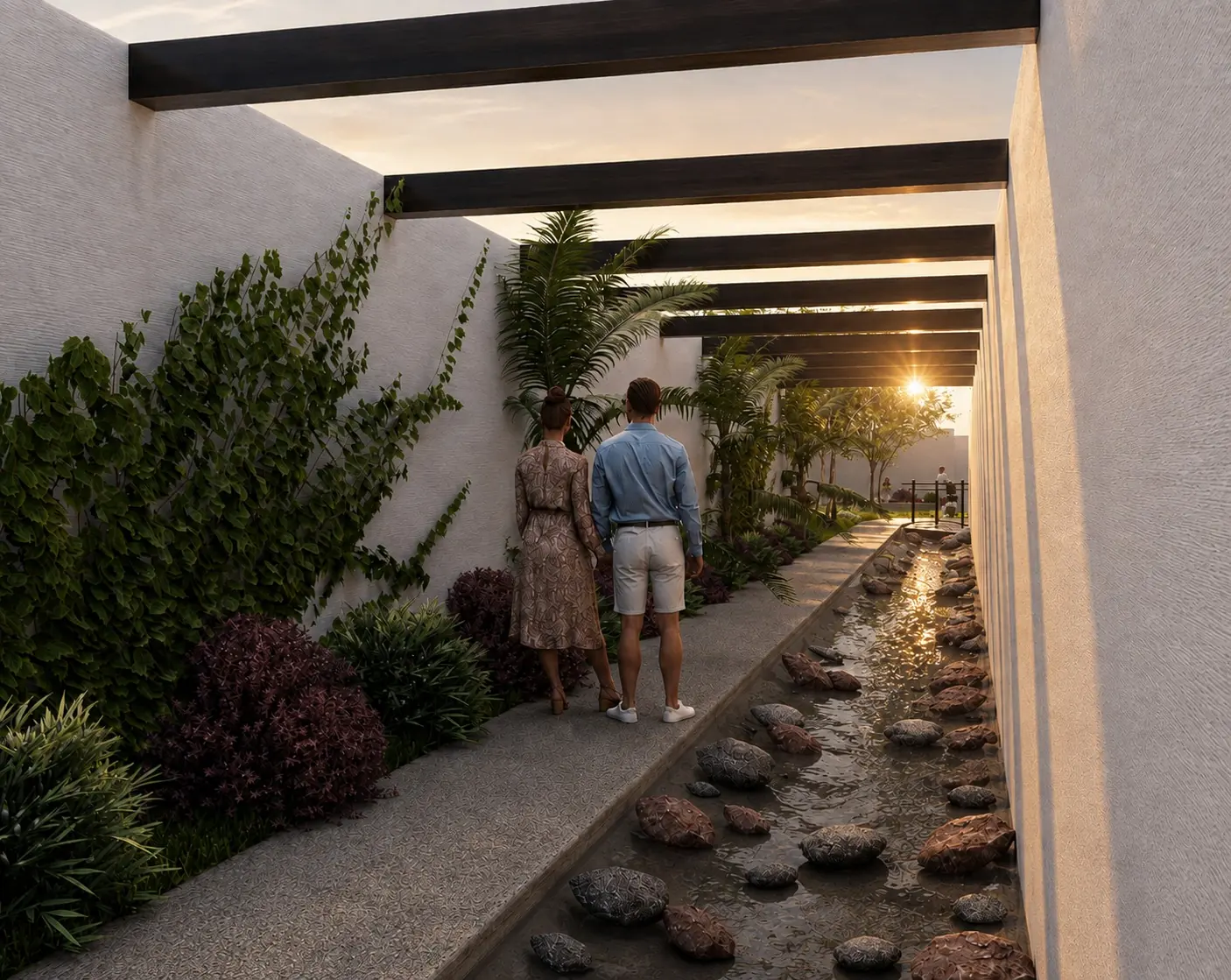 Zona de descanso de Amara Residencial